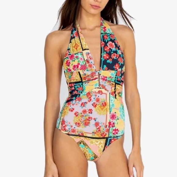 JOHNNY WAS Japer Plunge One Piece - Picture 2 of 13